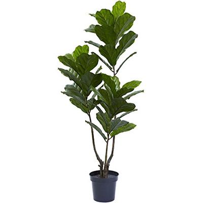 Nearly Natural 5449 Fiddle Leaf Indoor/Outdoor UV Resistant Tree, 65"
