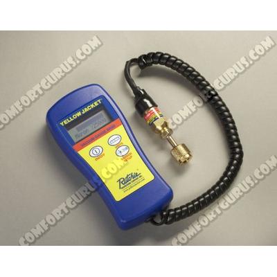 Yellow Jacket Hand-Held Vacuum Gauge, Deluxe, 32 to 122 deg F Ambient, 1/4 in Male Flare Connection,