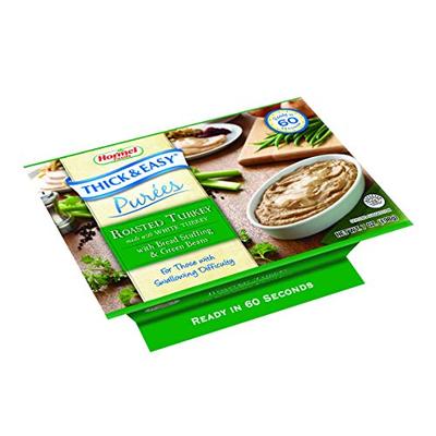 Hormel Thick and Easy Purees 7 oz. Bowl Turkey with Stuffing, Green Beans
