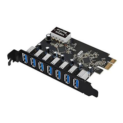 SIIG Legacy and Beyond Series PCIe to USB 3.0 7-Port PCI Express Card (External PCIe Host Card) Supp