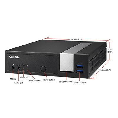 Shuttle XPC Slim DX30, Intel Apollolake Celeron J3355, Gigabit LAN, Dual COM Port, Fanless Design, D