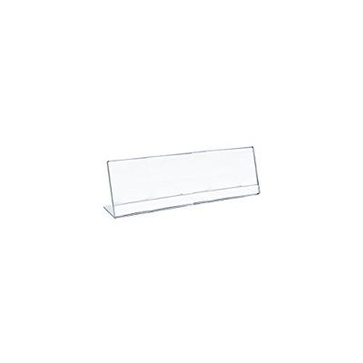 Azar 112761 8.5-Inch Width by 3.5-Inch Height Horizontal Nameplate Acrylic Sign Holder, 10-Pack