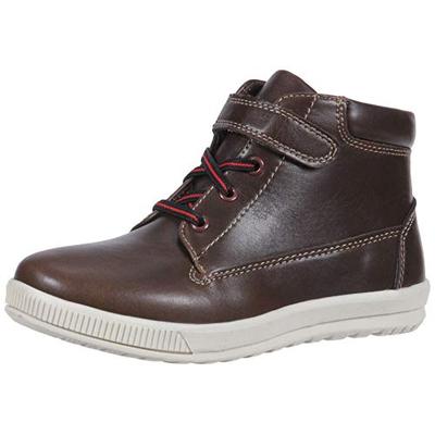 Deer Stags Boys' Niles Memory Foam Dress Casual Comfort High Top Sneaker Boot, Dark Brown, 1.5 Mediu