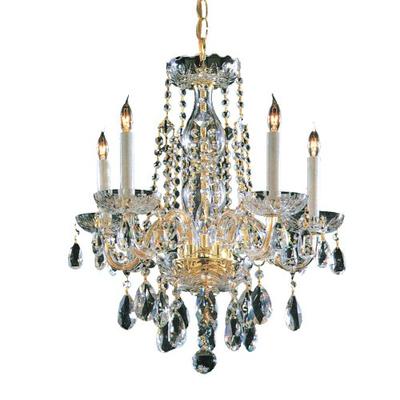 Crystorama 1061-PB-CL-S Crystal Five Light Mini Chandeliers from Traditional Crystal collection in B