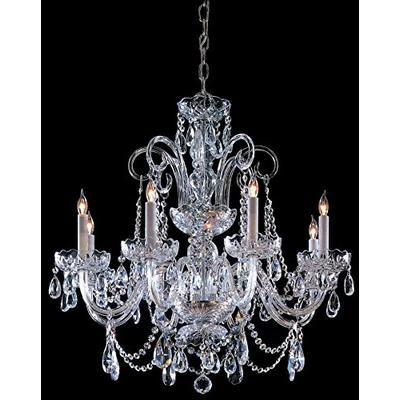 Crystorama 5008-CH-CL-MWP Crystal Eight Light Chandelier from Traditional Crystal collection in Chro